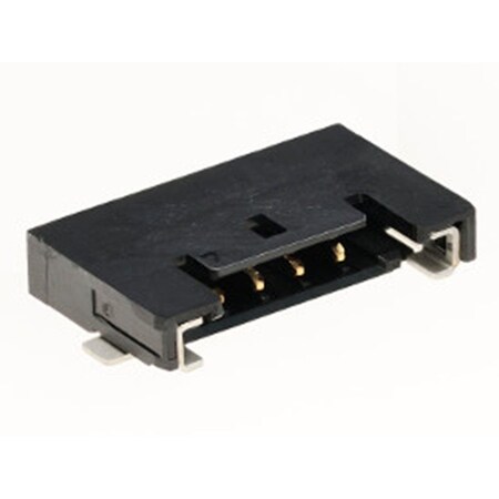Molex Board Connector, 5 Contact(S), 1 Row(S), Male, Right Angle, 0.039 Inch Pitch, Surface Mount 5037630591